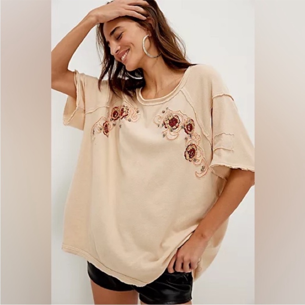 Free People We The Free Harper Tee Sz Small NWT